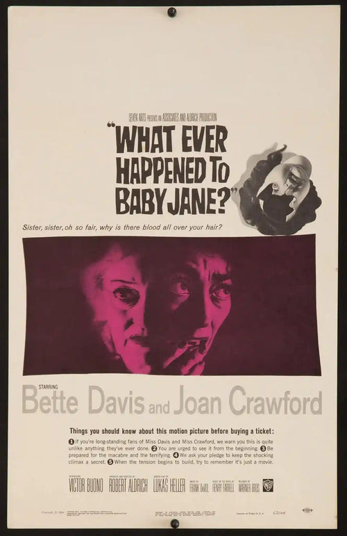 Whatever Happened to Baby Jane? Original Vintage Movie Poster