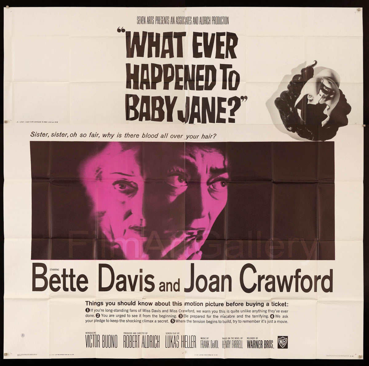 Whatever Happened to Baby Jane? Original Vintage Movie Poster