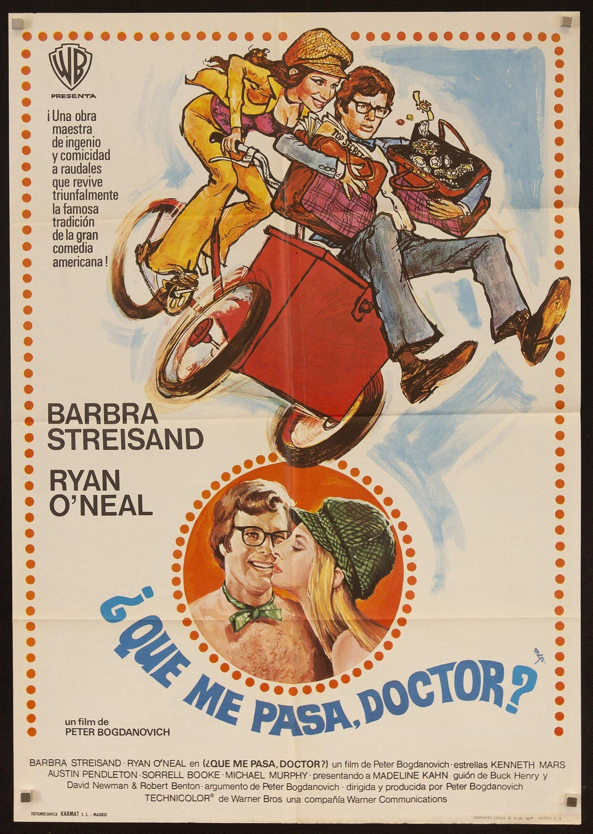 What&#39;s Up Doc 1 Sheet (27x41) Original Vintage Movie Poster