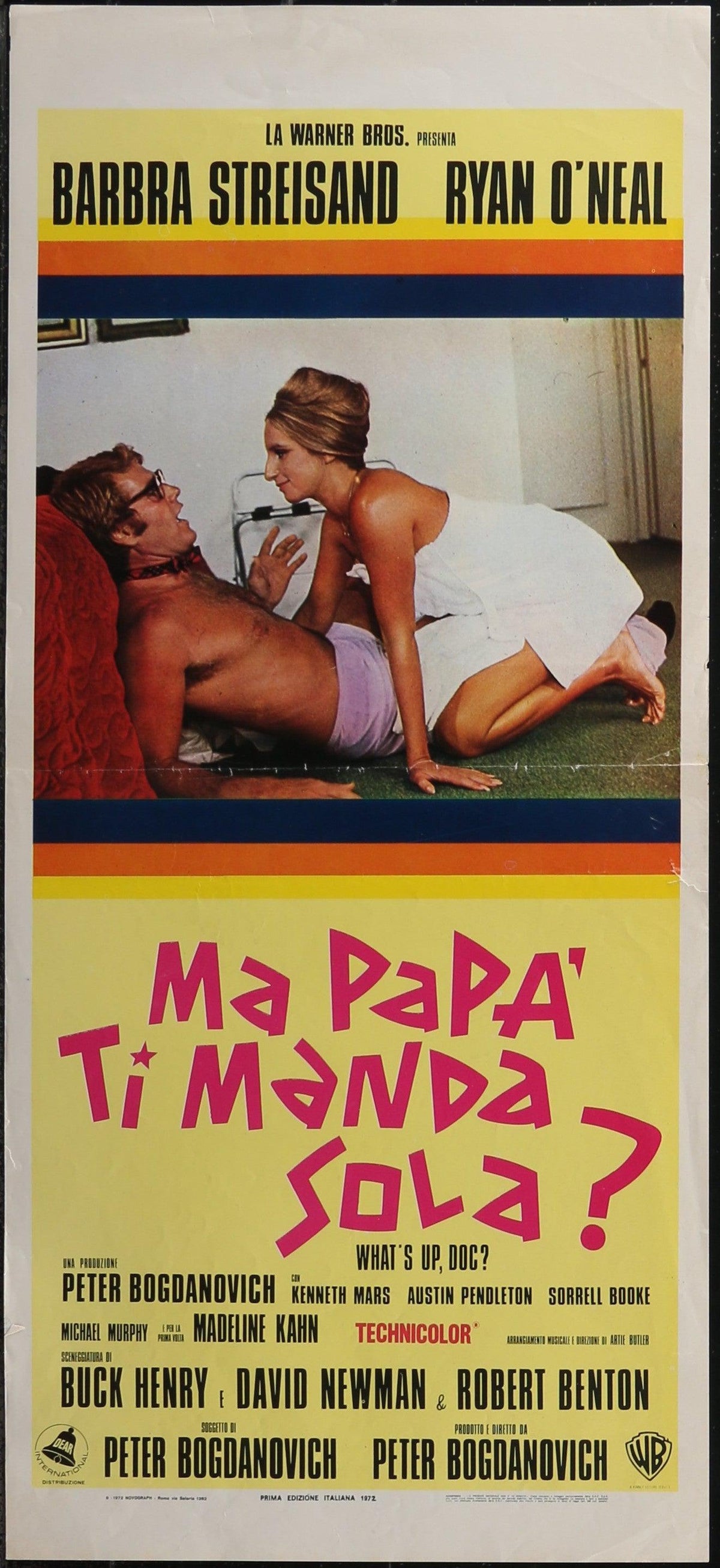What&#39;s Up Doc Italian Locandina (13x28) Original Vintage Movie Poster