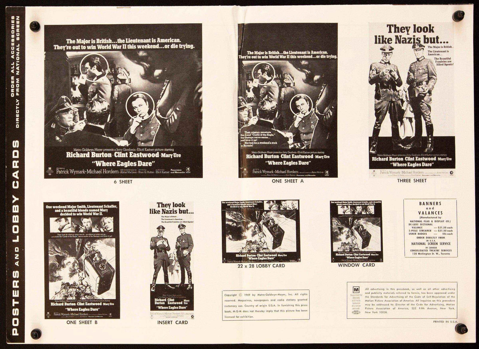 Where Eagles Dare Original Vintage Movie Poster