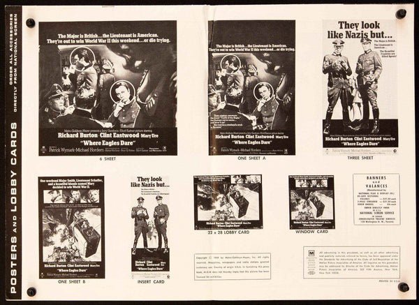Where Eagles Dare Original Vintage Movie Poster