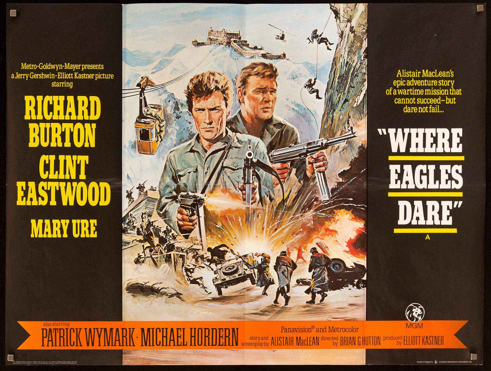 Where Eagles Dare Original Vintage Movie Poster