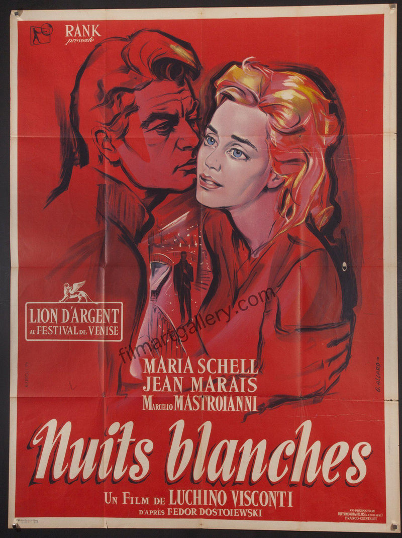 White Nights (Les Nuits Blanches) French 1 panel (47x63) Original Vintage Movie Poster