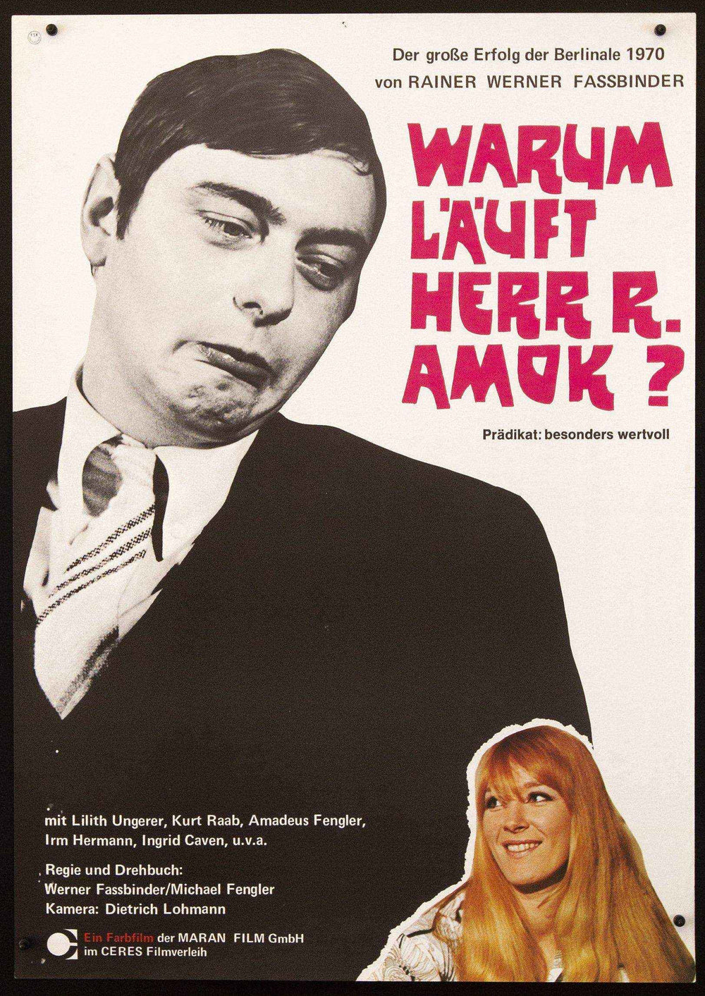 Why Does Herr R. Run Amok Original Vintage Movie Poster