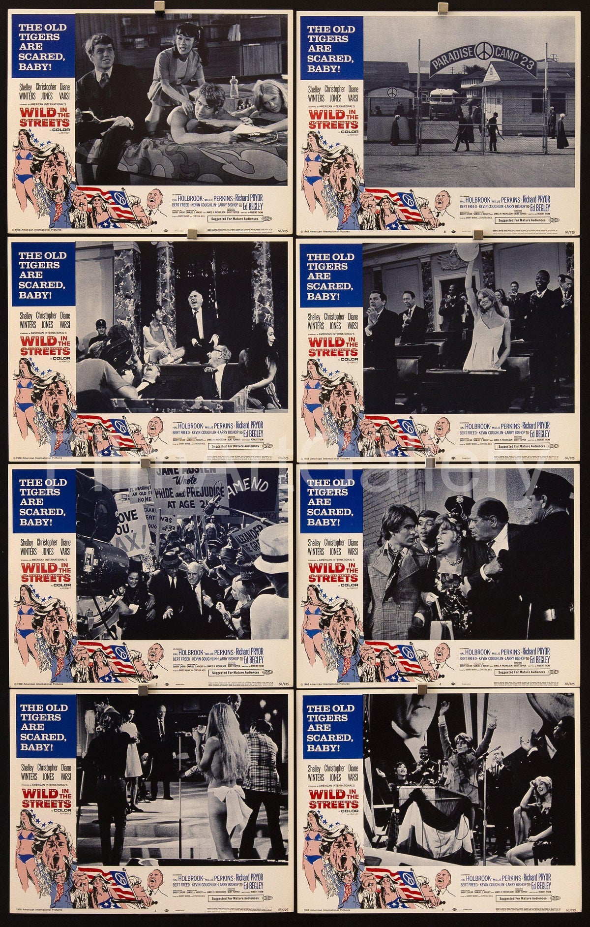 Wild in the Streets Lobby Card Set (8-11x14) Original Vintage Movie Poster