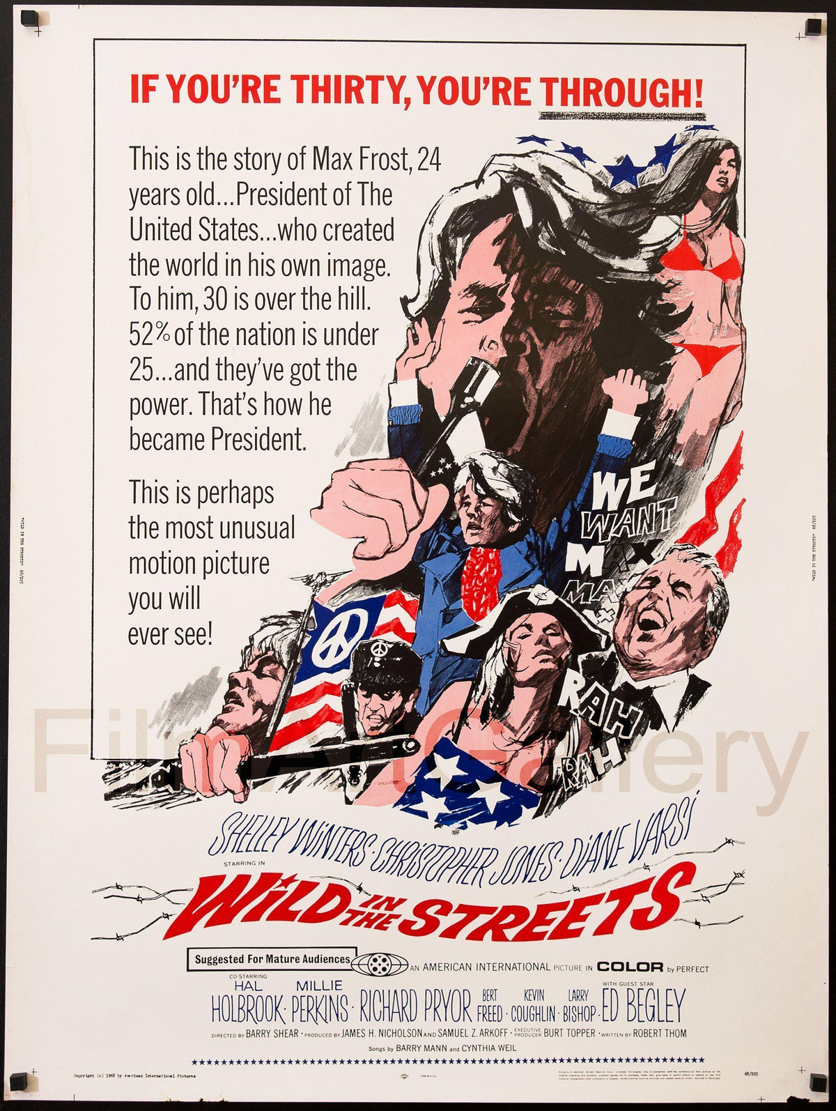 Wild in the Streets U.S. 30x40 Original Vintage Movie Poster
