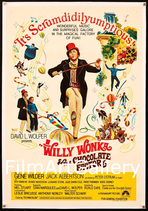 Willy Wonka and the Chocolate Factory Original Vintage Movie Poster