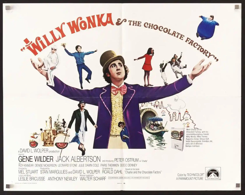 Willy Wonka and the Chocolate Factory Original Vintage Movie Poster