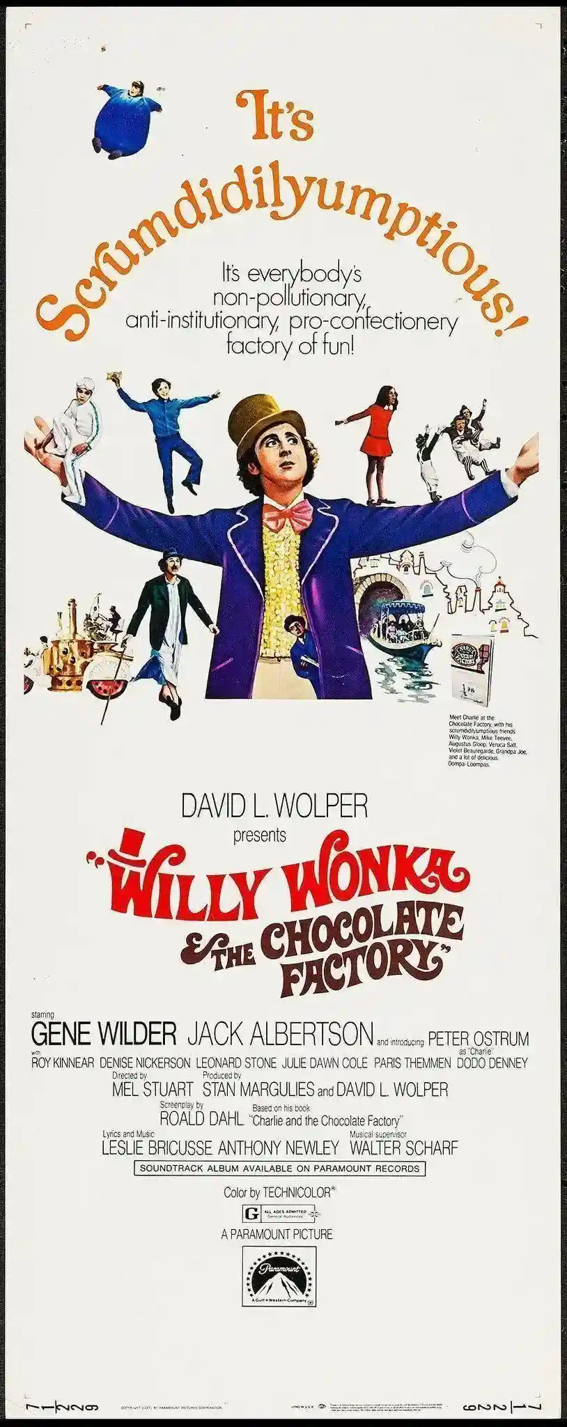 Willy Wonka and the Chocolate Factory Original Vintage Movie Poster
