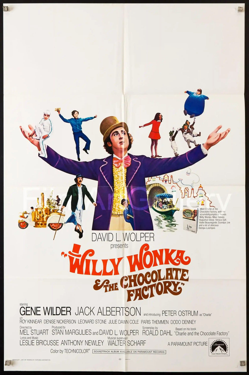 Willy Wonka and the Chocolate Factory Original Vintage Movie Poster