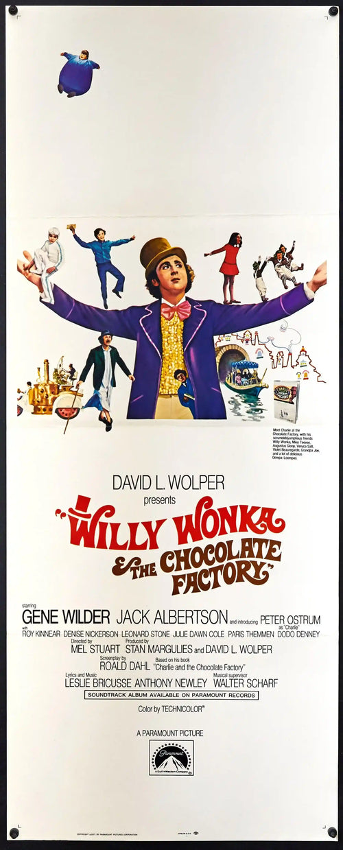 Willy Wonka and the Chocolate Factory Original Vintage Movie Poster
