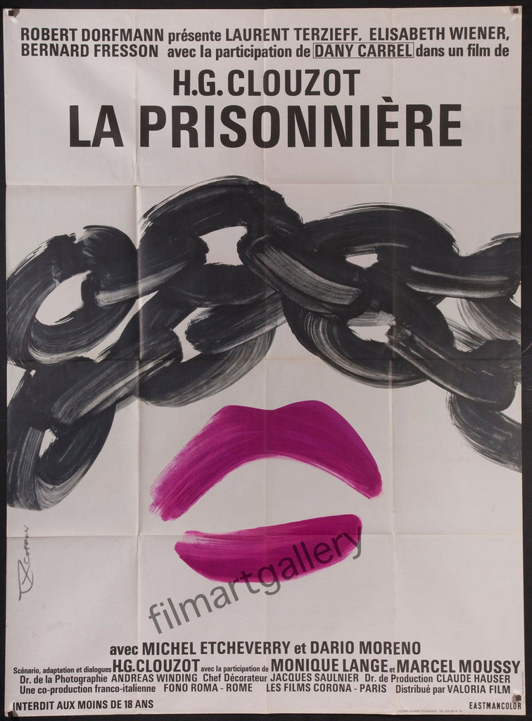Woman In Chains (La Prisonniere) Original Vintage Movie Poster