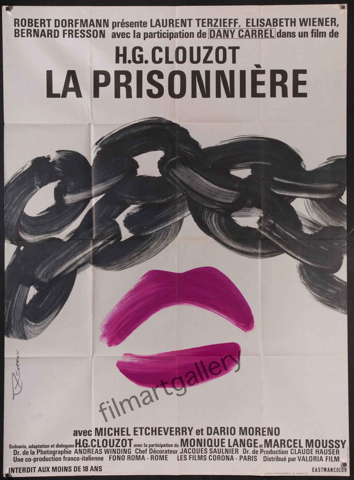 Woman In Chains (La Prisonniere) Original Vintage Movie Poster