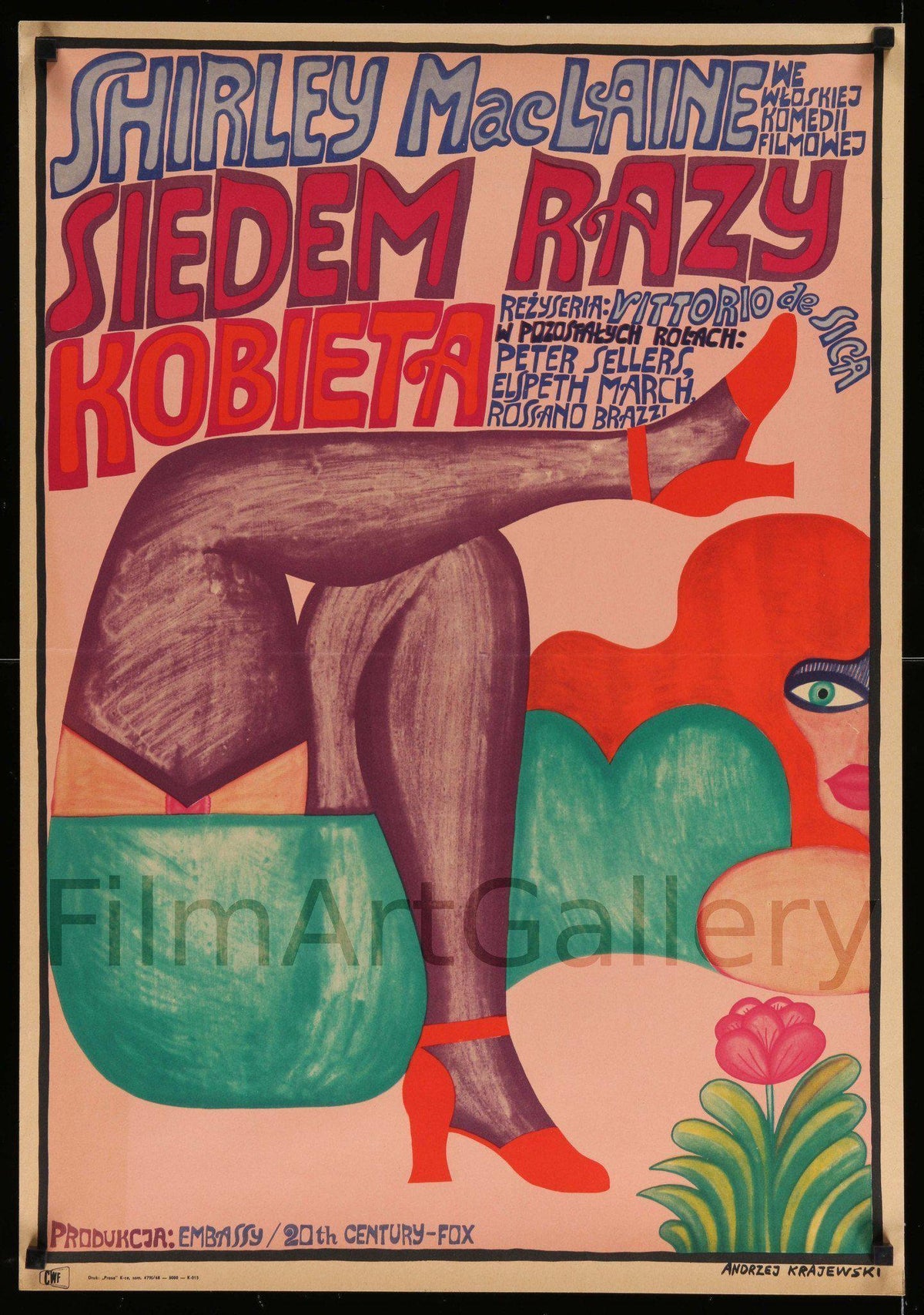 Woman Times Seven 7 Original Vintage Movie Poster