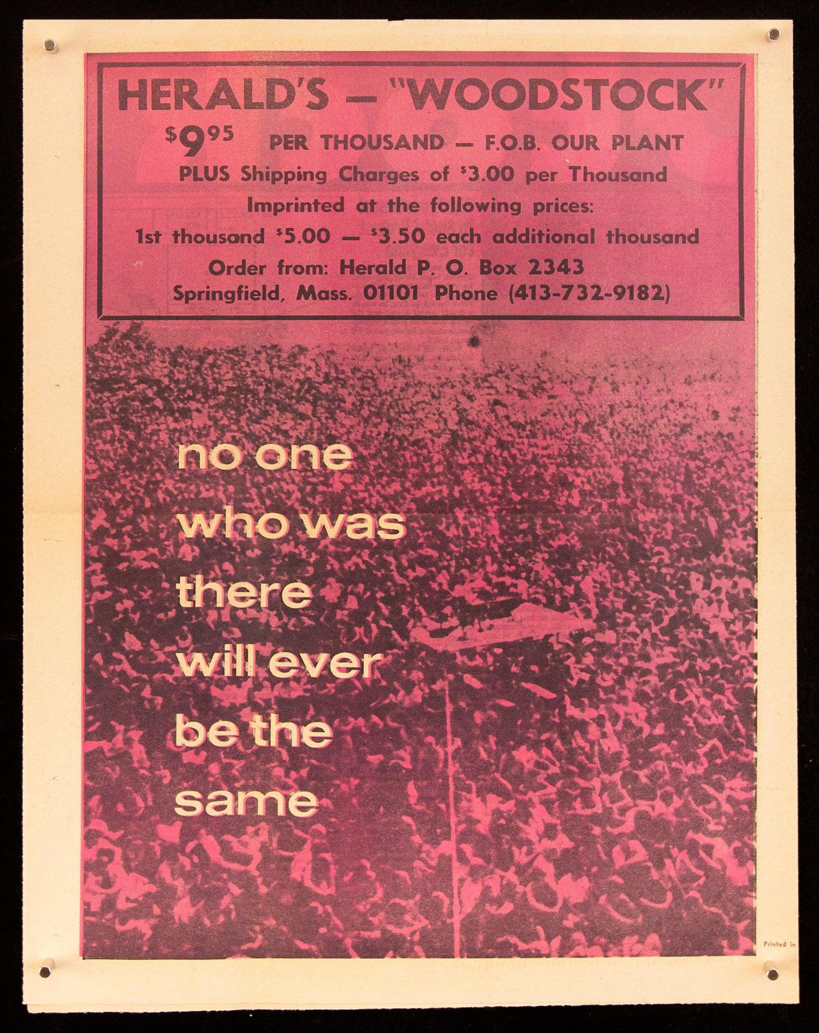 Woodstock Original Vintage Movie Poster