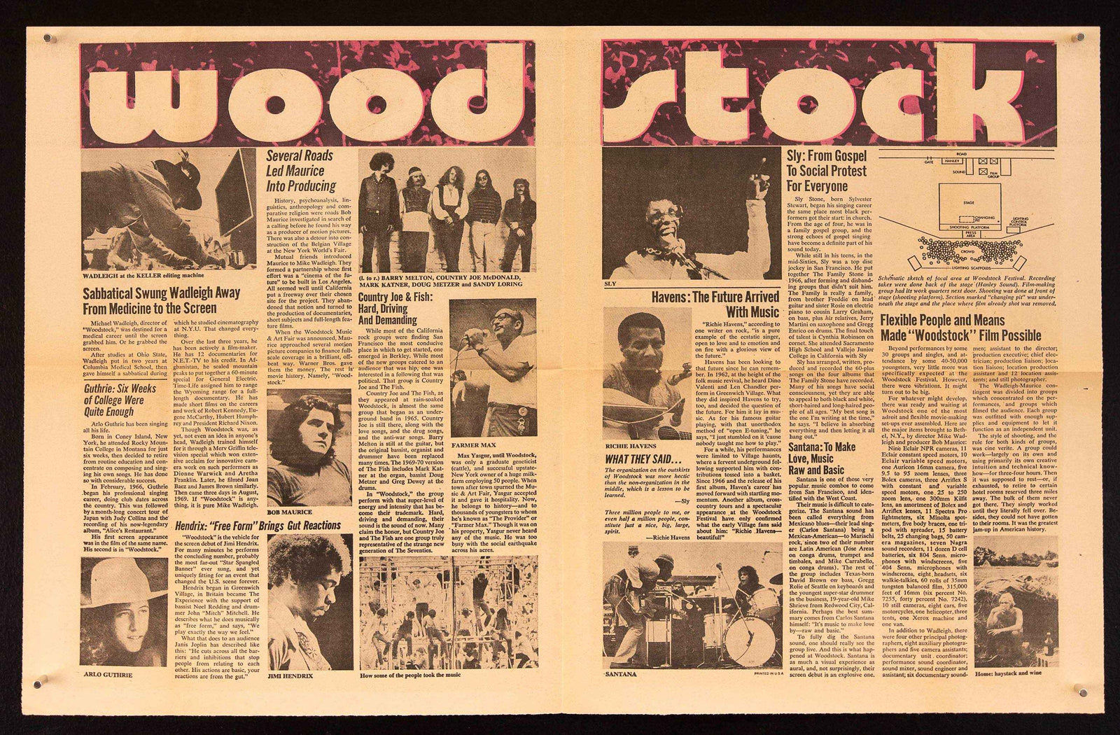 Woodstock Original Vintage Movie Poster