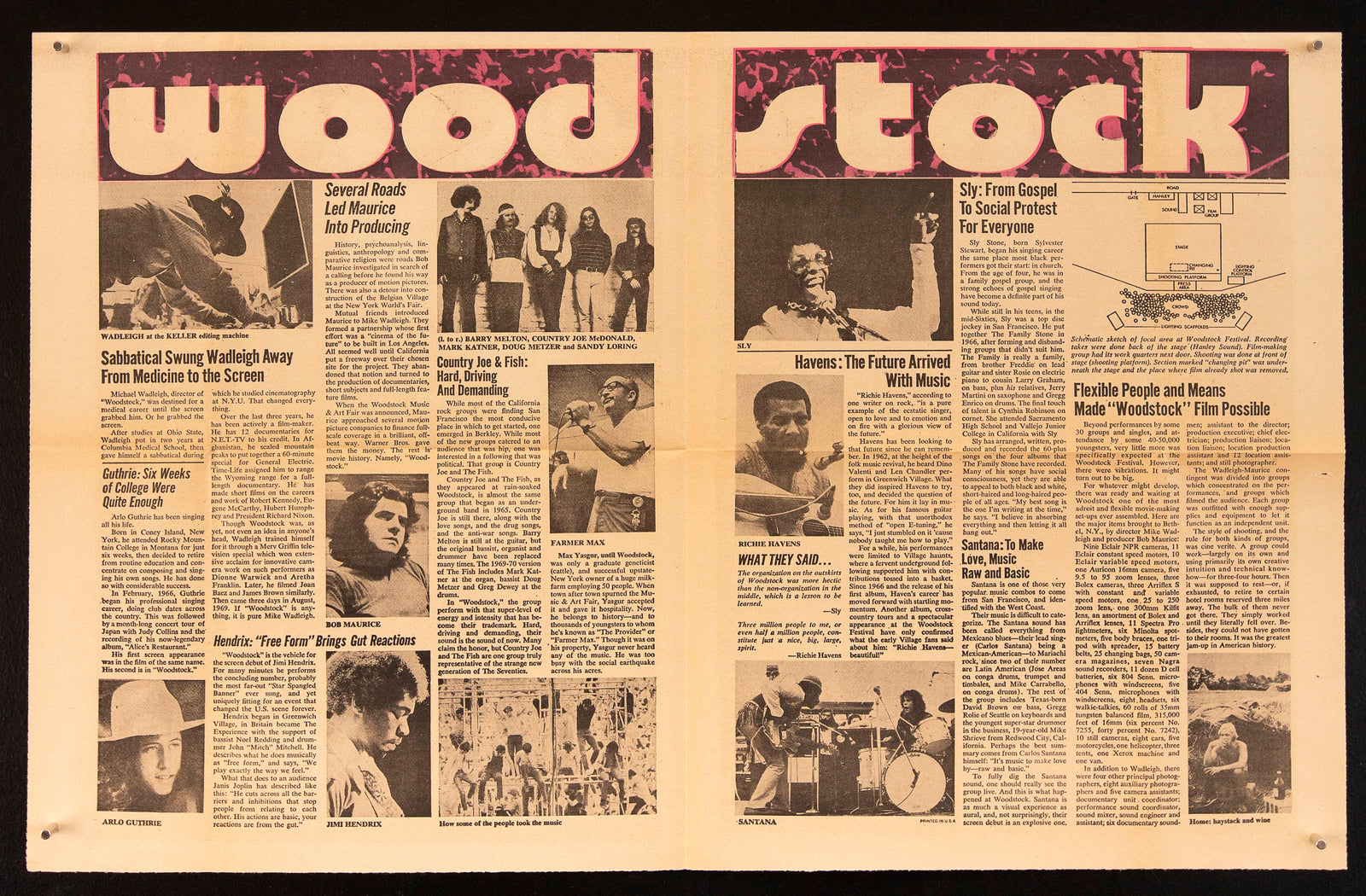 Woodstock Original Vintage Movie Poster