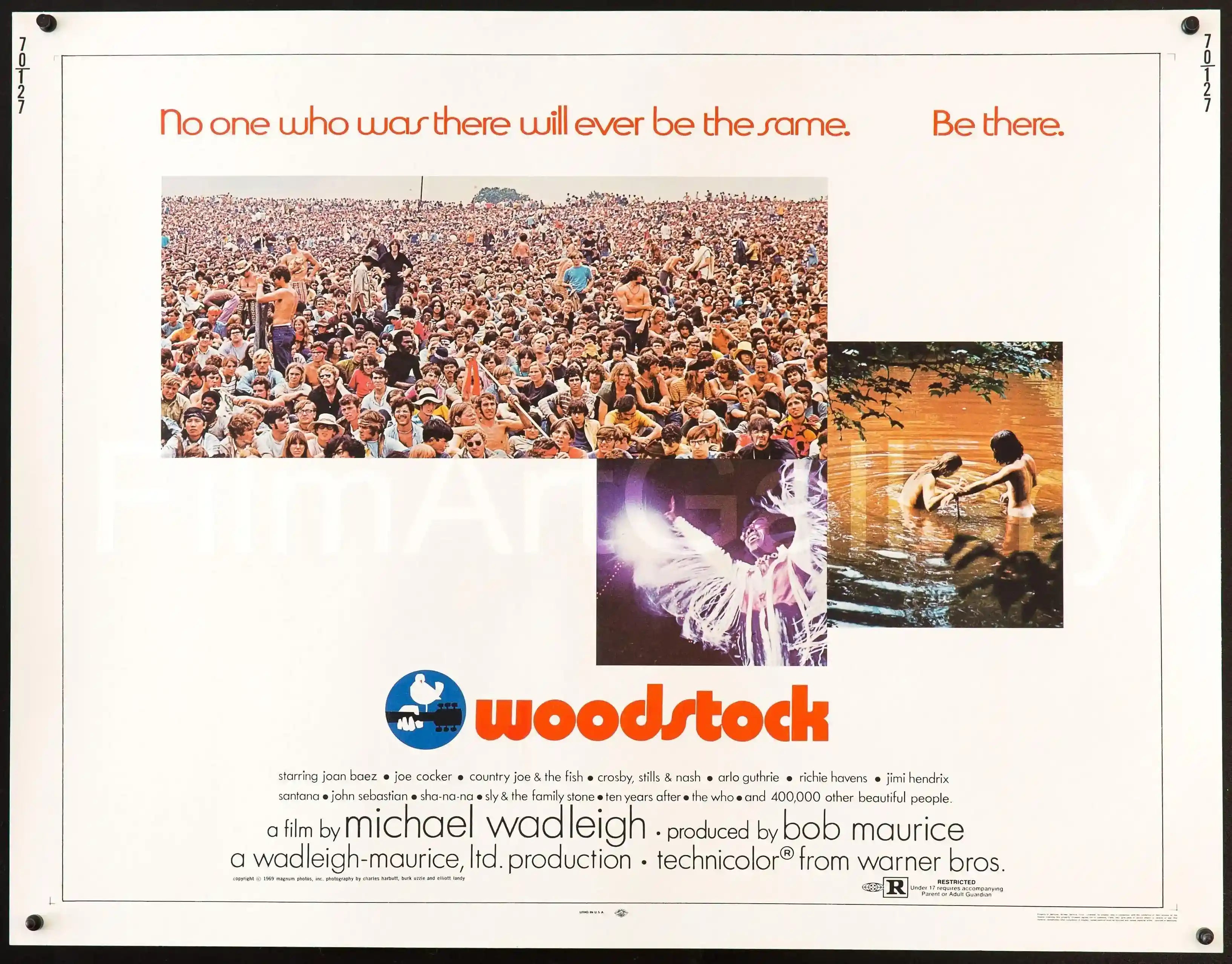 Woodstock Movie Poster 1970 Half Sheet (22x28)