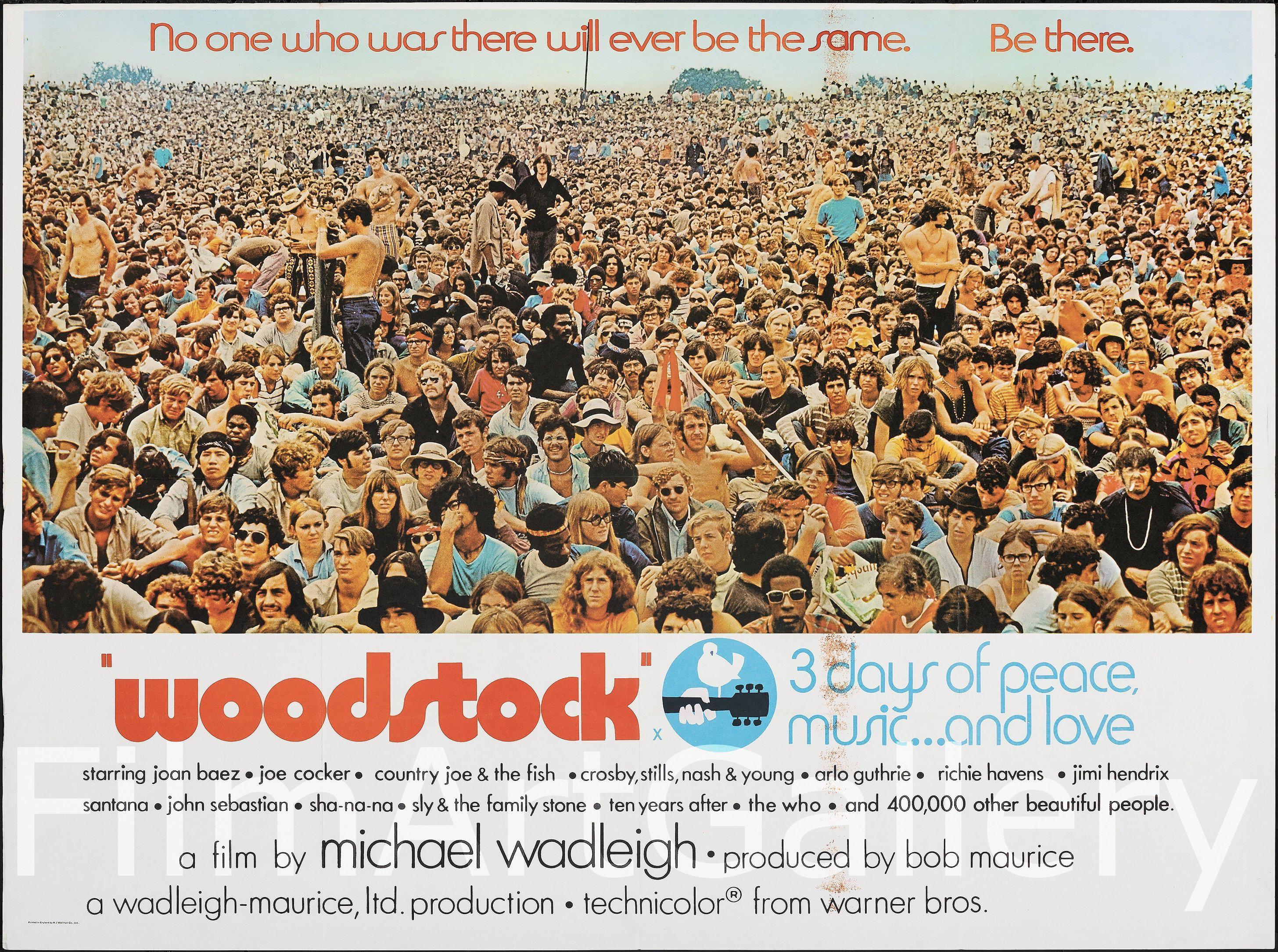 コレクション WOODSTOCK 1970s Vintage Movie Poster Woodstock Movie Poster 1970 British Quad (30x40)