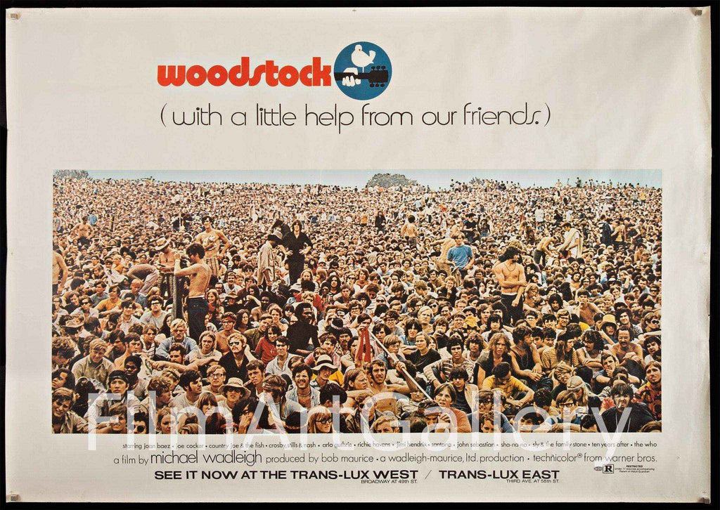 Woodstock Movie Poster 1970 46x66