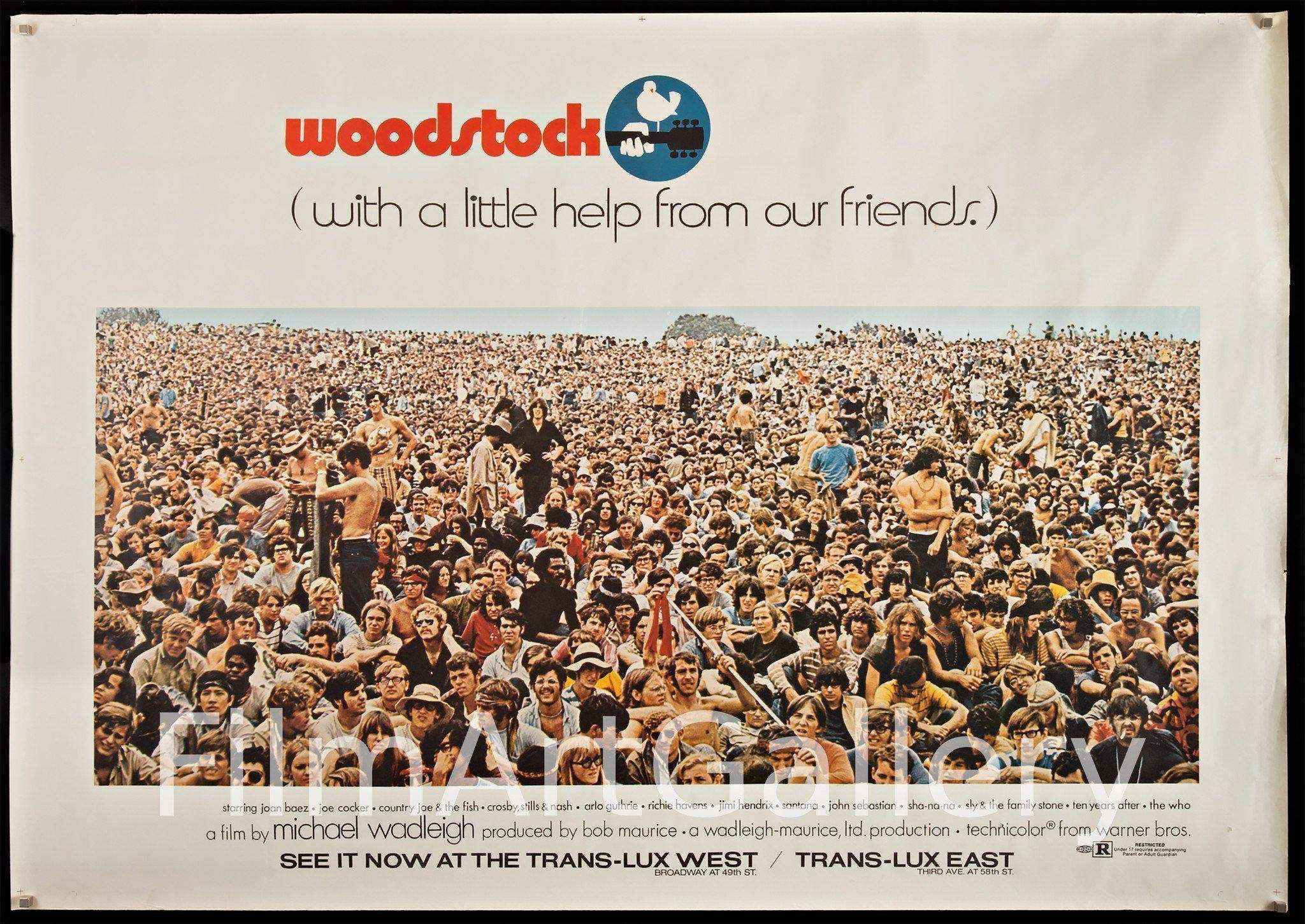 Woodstock Movie Poster 1970 46x66