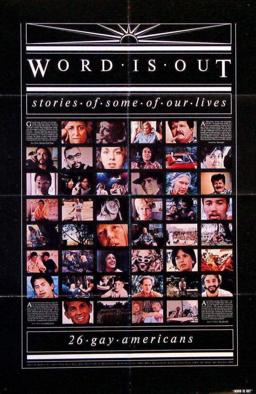 Word is Out Original Vintage Movie Poster