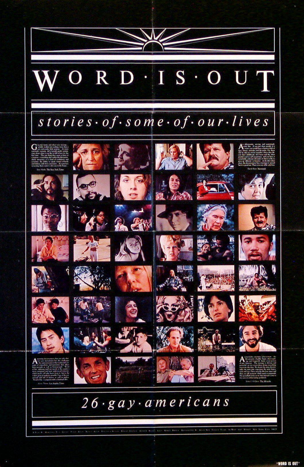 Word is Out Original Vintage Movie Poster