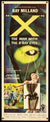 X The Man with the X Ray Eyes Insert (14x36) Original Vintage Movie Poster