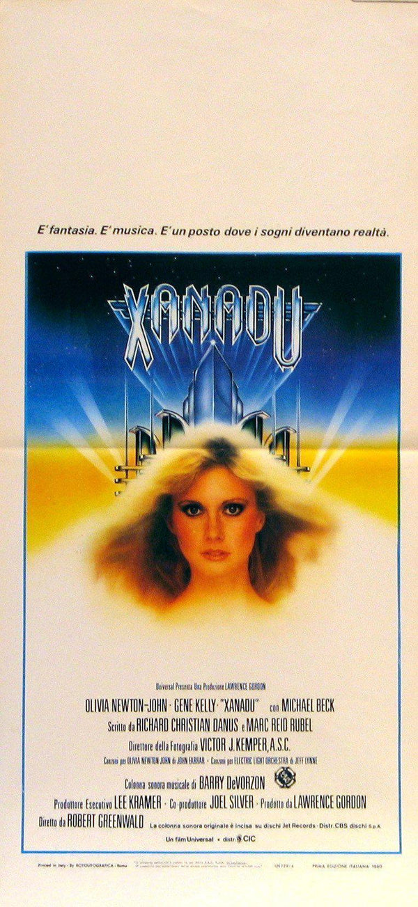 Xanadu Movie Poster 1980 Italian Locandina (13x28)