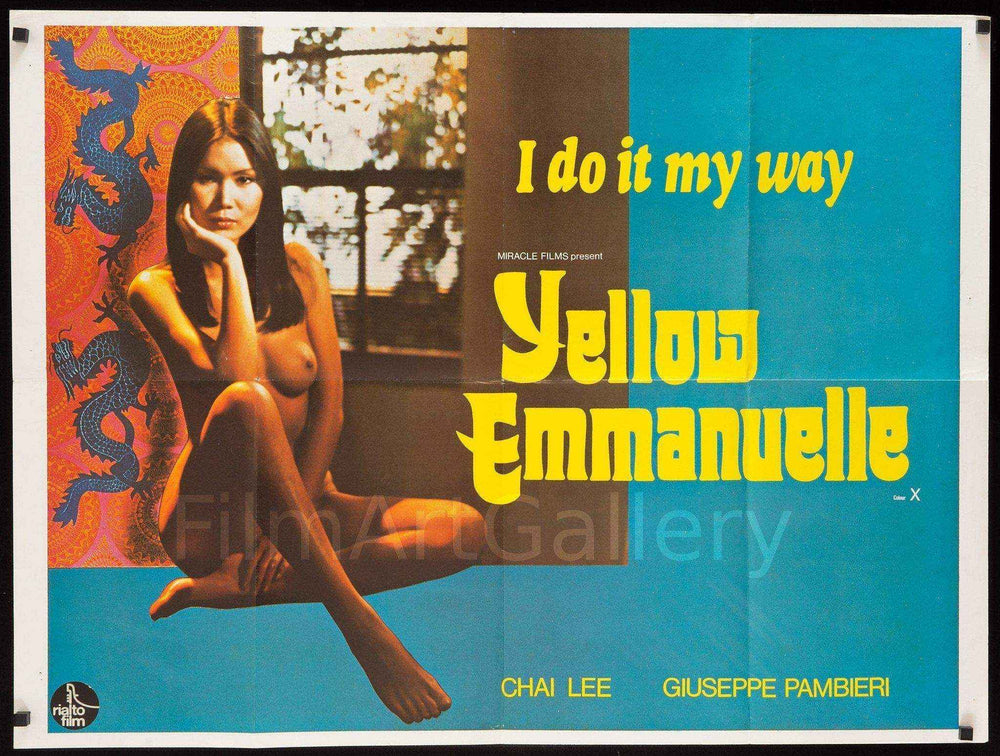 Yellow Emmanuelle Original Vintage Movie Poster
