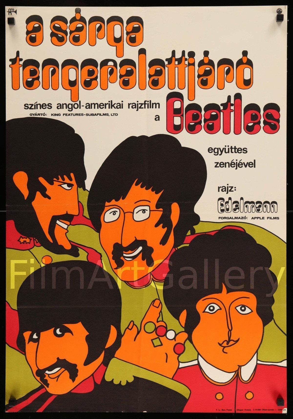 Yellow Submarine Original Vintage Movie Poster
