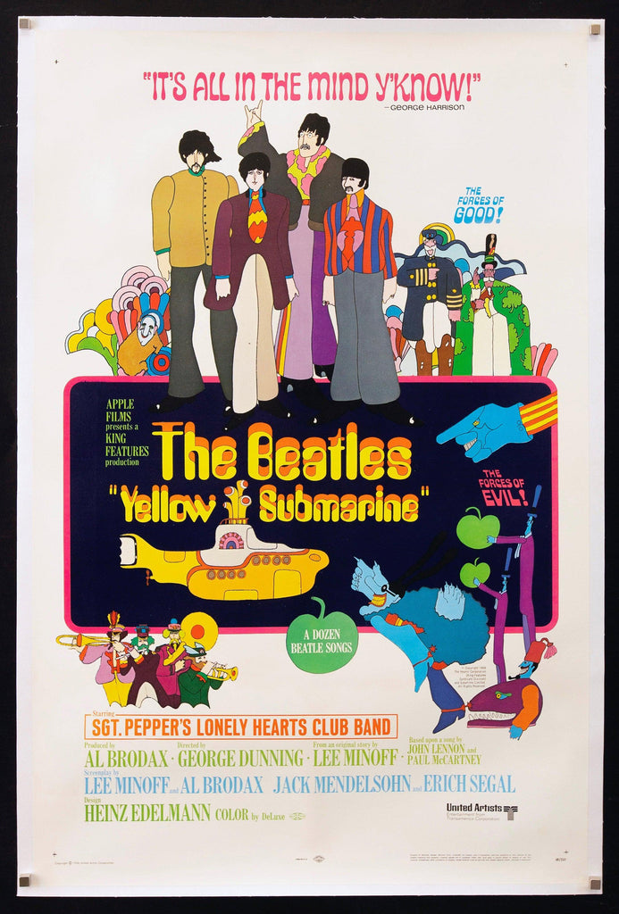 Yellow Submarine Original Vintage Movie Poster