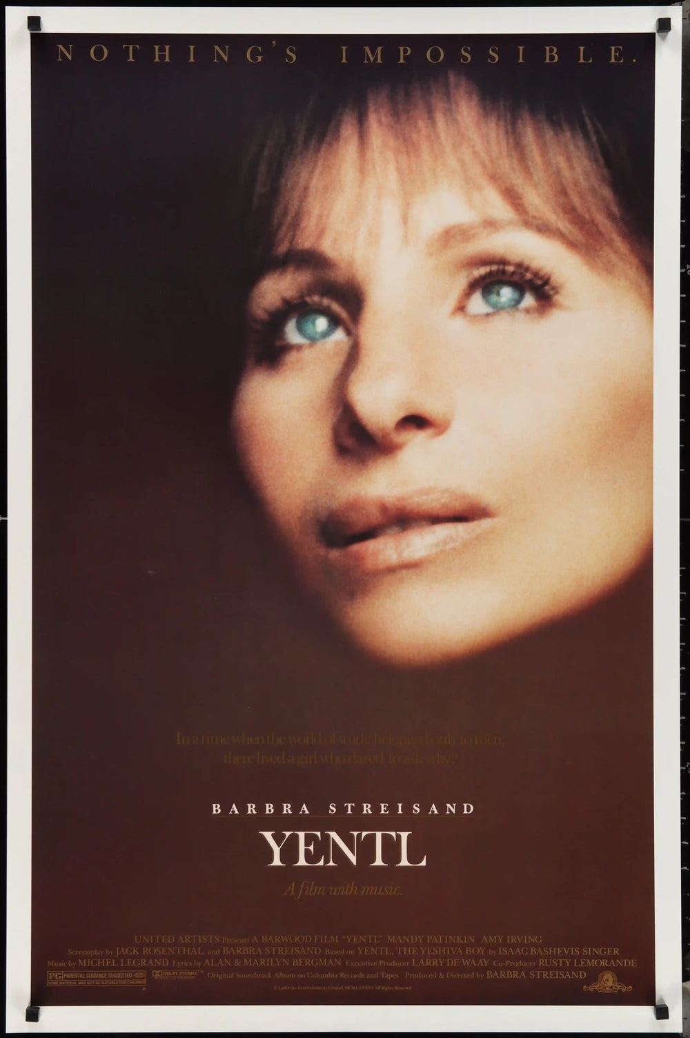 Yentl Original Vintage Movie Poster