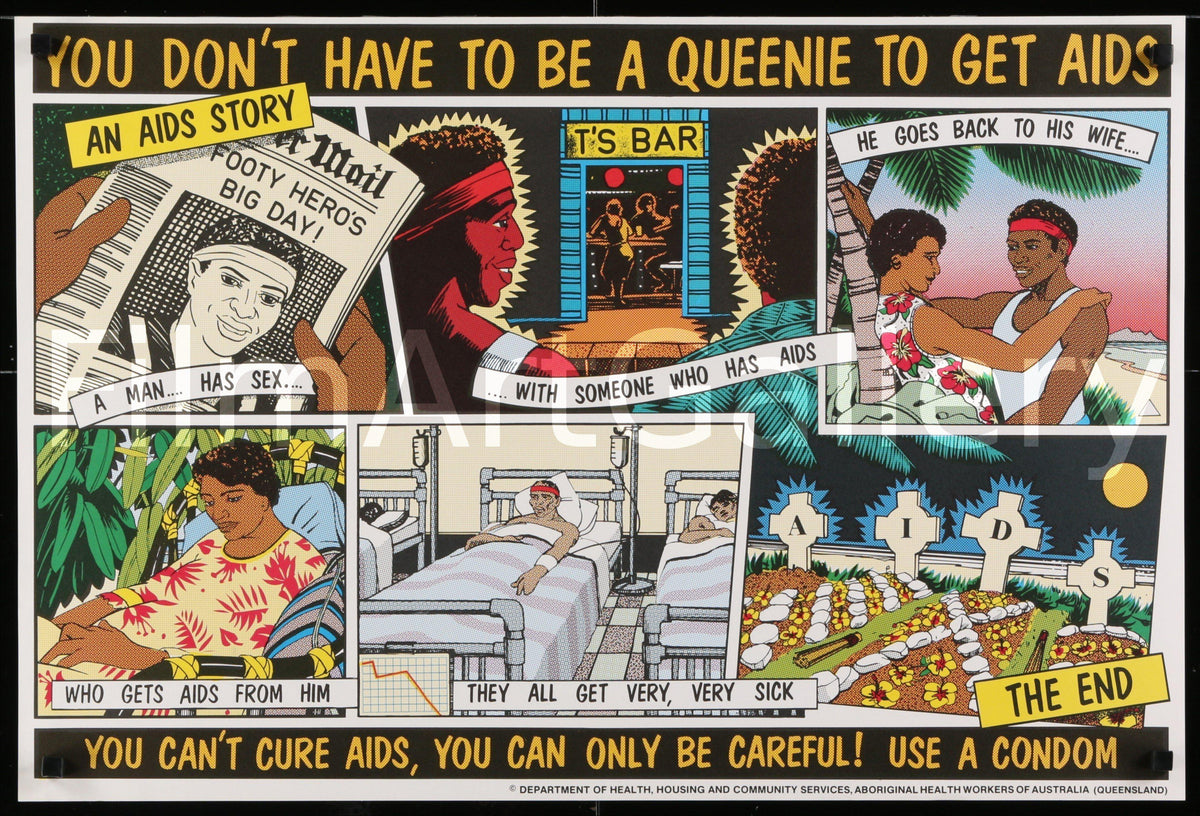 You Don&#39;t Have to Be a Queenie to Get AIDS 20x30 Original Vintage Movie Poster