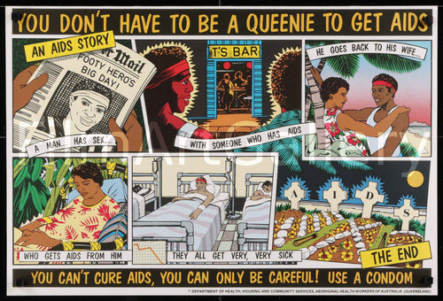 You Don't Have to Be a Queenie to Get AIDS Original Vintage Movie Poster