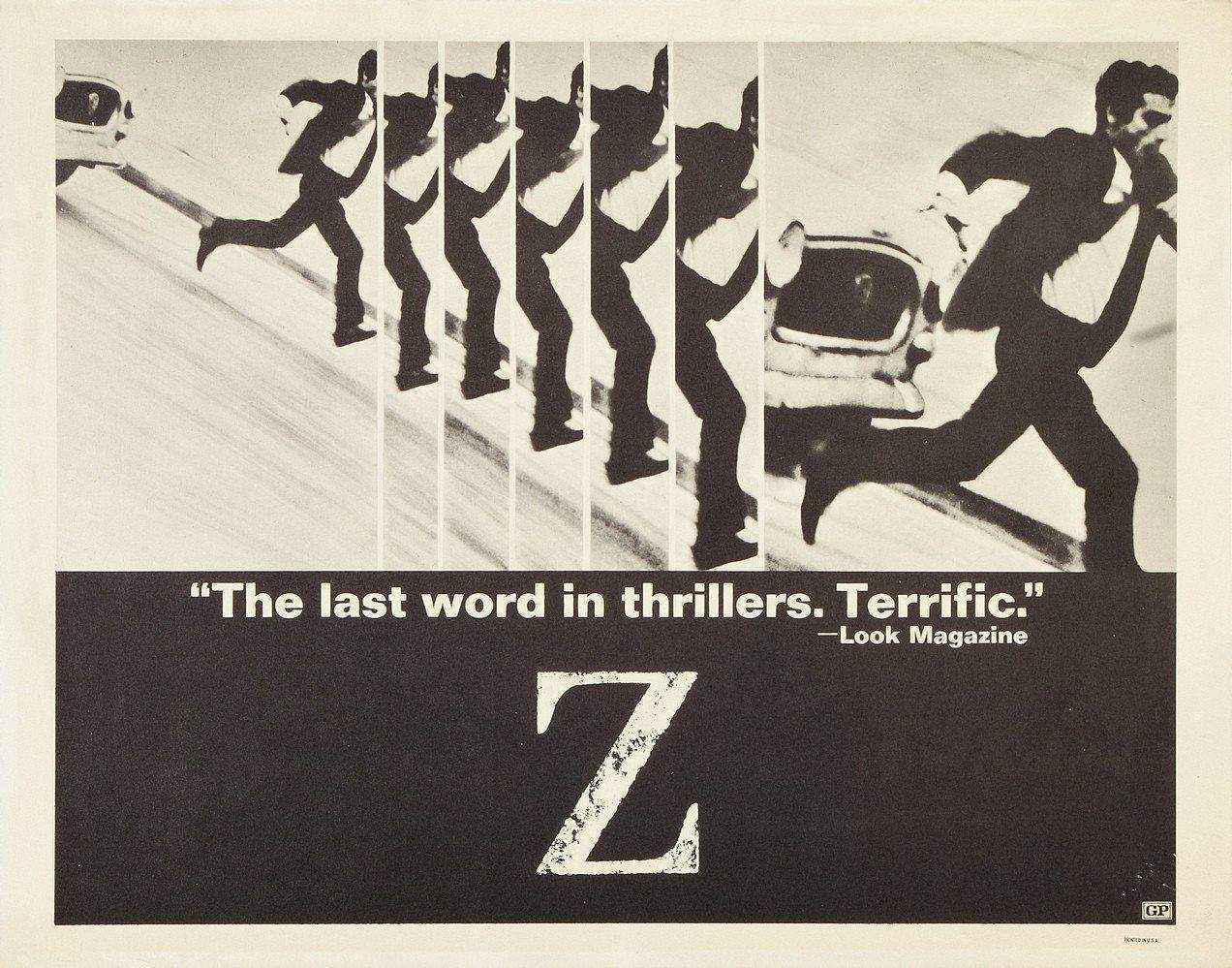 Z Movie Poster 1969 Half sheet (22x28)