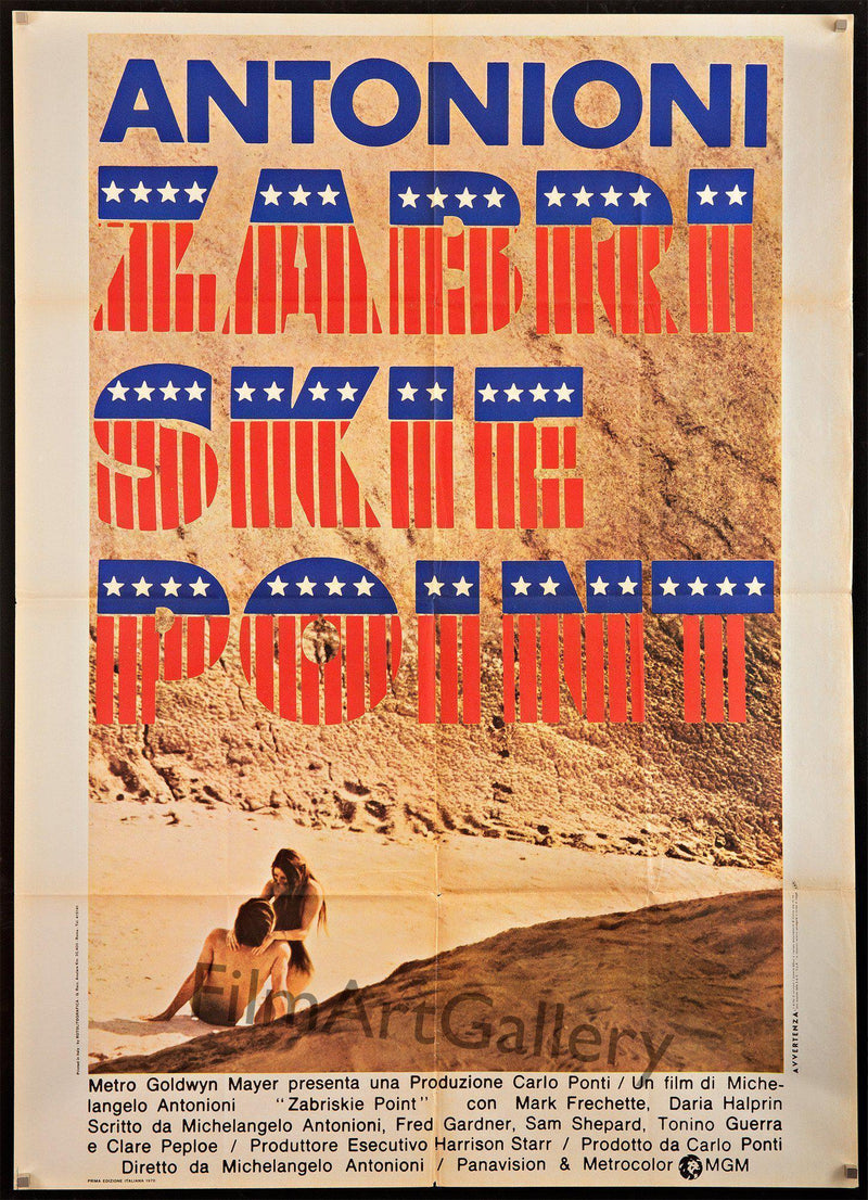 Zabriskie Point Italian 2 foglio (39x55) Original Vintage Movie Poster