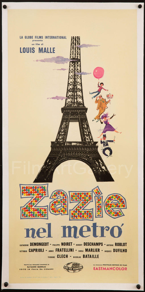 映画　地下鉄のザジ　ポスター　Zazie dans le métro Zazie Dans Le Metro Movie Poster 1961 Italian Locandina (13x28)