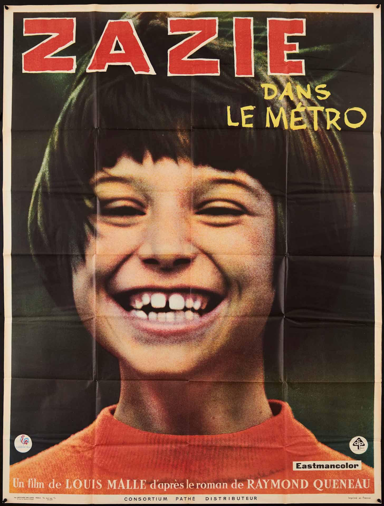 映画　地下鉄のザジ　ポスター　Zazie dans le métro Zazie Dans Le Metro Movie Poster 1960 French 1 Panel (47x63)