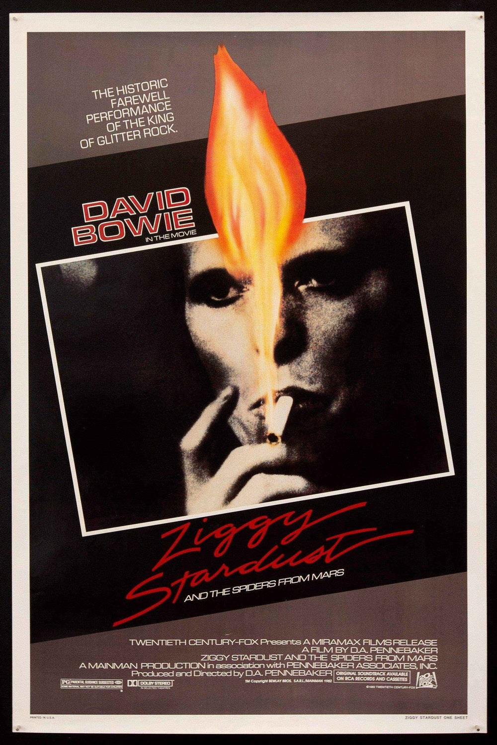 Ziggy Stardust and the Spiders From Mars Original Vintage Movie Poster