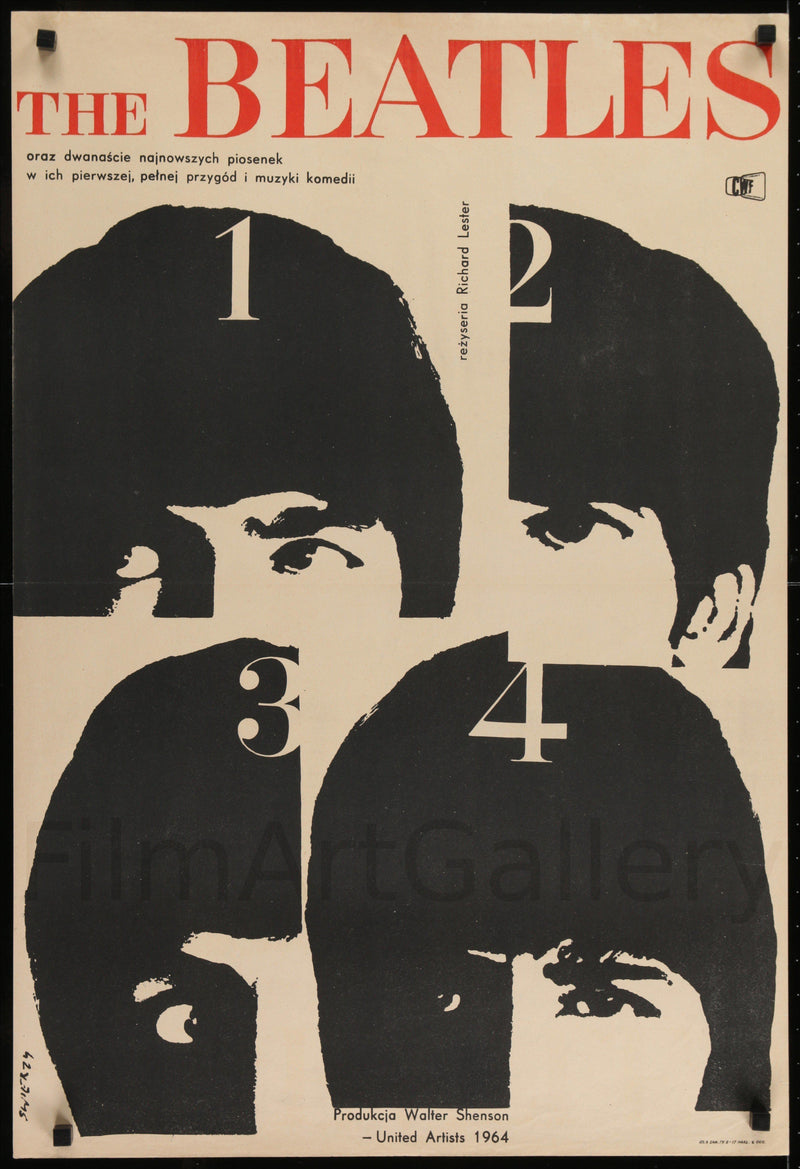 A Hard Day's Night Polish A1 (23x33) Original Vintage Movie Poster