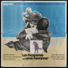A Man and a Woman (Un Homme et Une Femme) 6 Sheet (81x81) Original Vintage Movie Poster