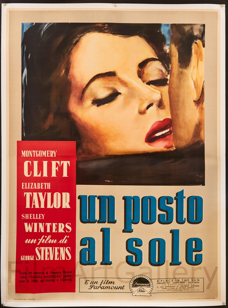 A Place In the Sun Italian 4 foglio (55x78) Original Vintage Movie Poster