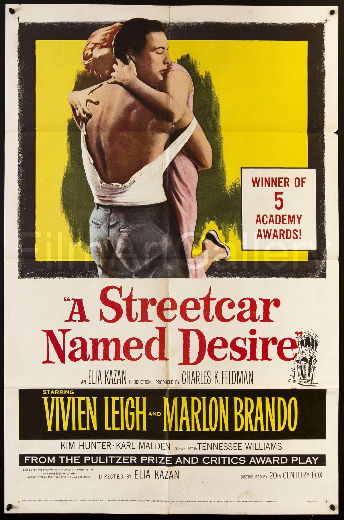 A Streetcar Named Desire 1 Sheet (27x41) Original Vintage Movie Poster