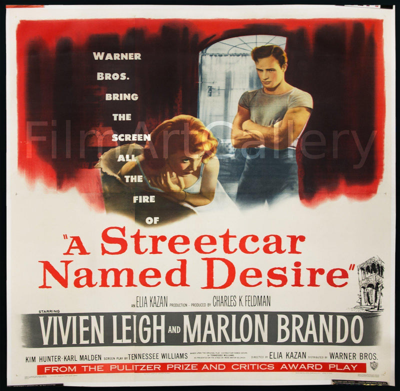 A Streetcar Named Desire 6 Sheet (81x81) Original Vintage Movie Poster