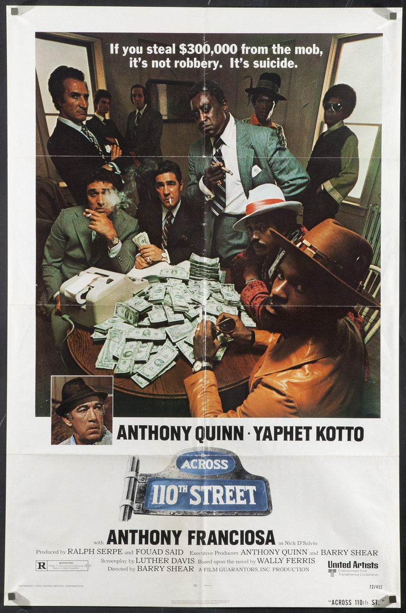 Across 110th Street 1 Sheet (27x41) Original Vintage Movie Poster