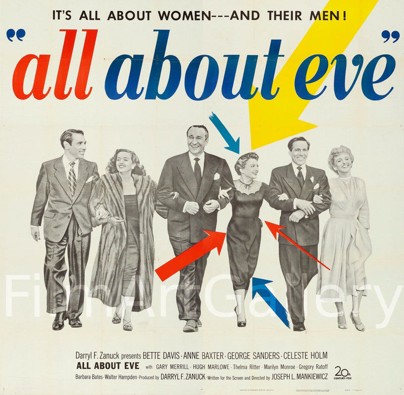 All About Eve 6 Sheet (81x81) Original Vintage Movie Poster