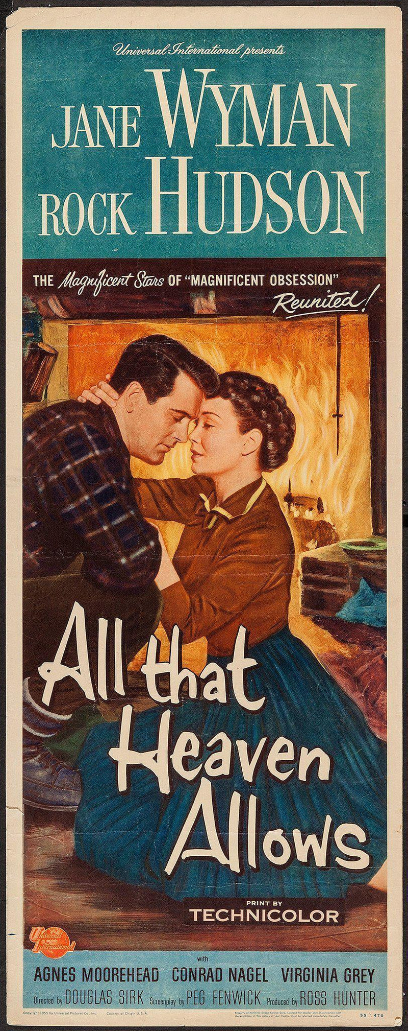 All That Heaven Allows Insert (14x36) Original Vintage Movie Poster