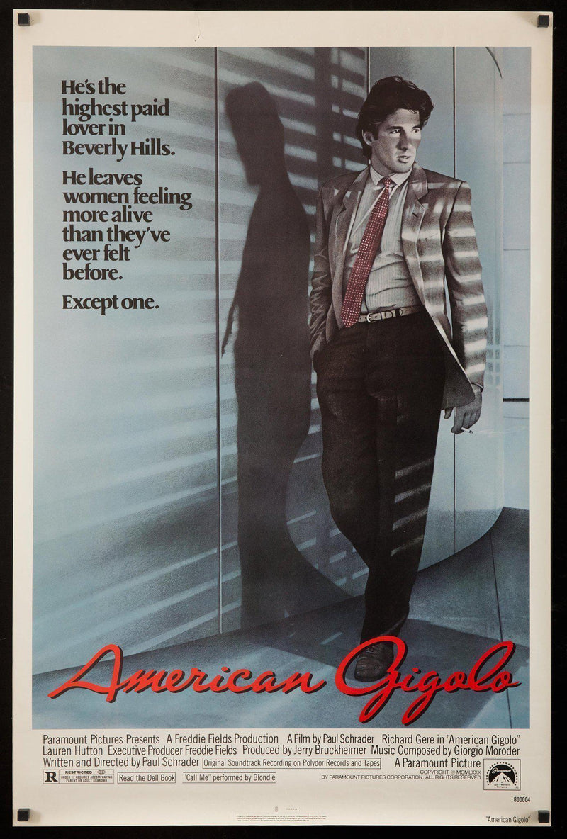 American Gigolo 1 Sheet (27x41) Original Vintage Movie Poster